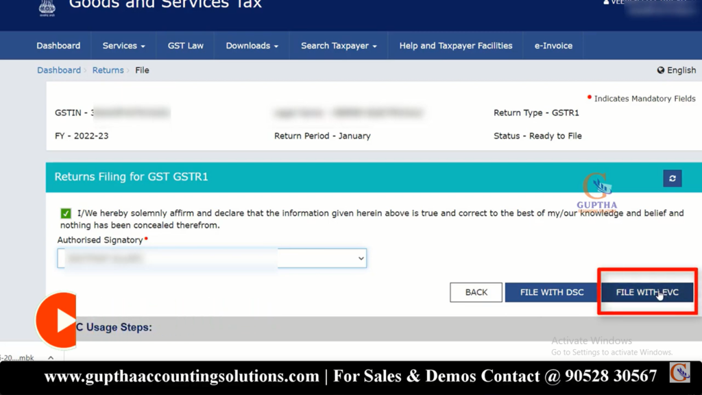 How to file GSTR 1 nil returns in Telugu 11