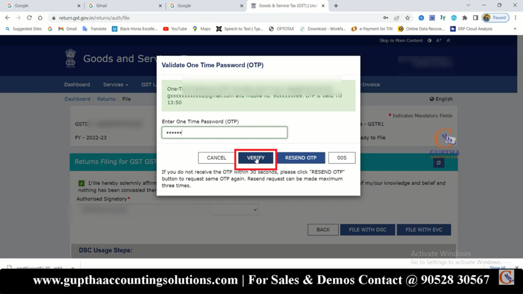 How to file GSTR 1 nil returns in Telugu 12