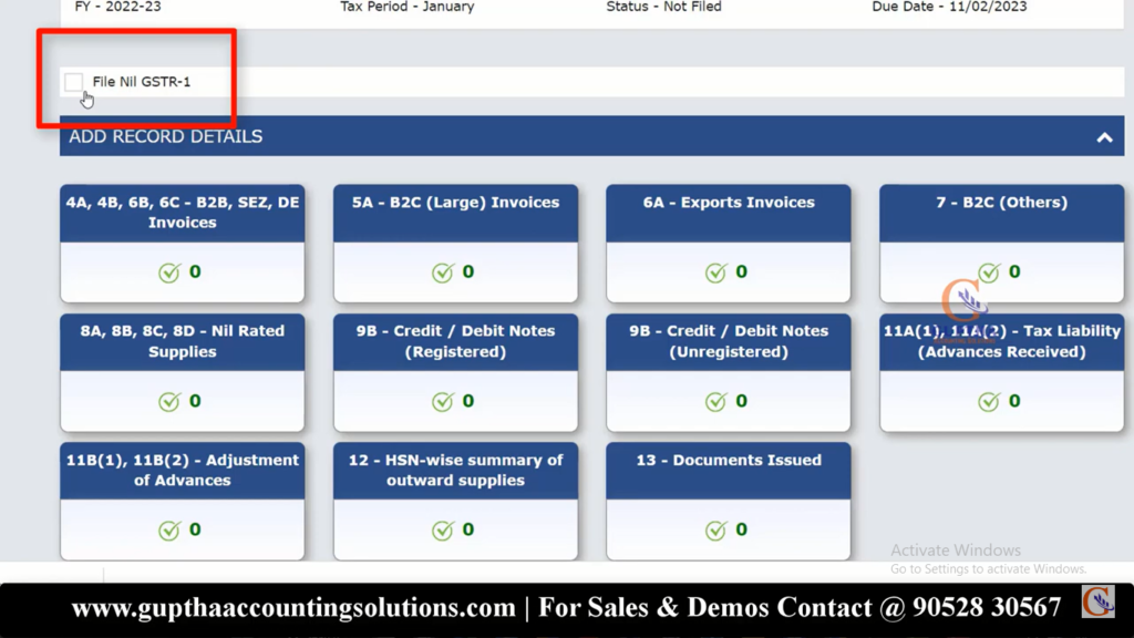 How to file GSTR 1 nil returns in Telugu 6