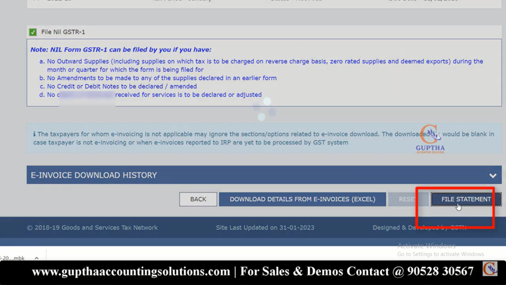 How to file GSTR 1 nil returns in Telugu 8