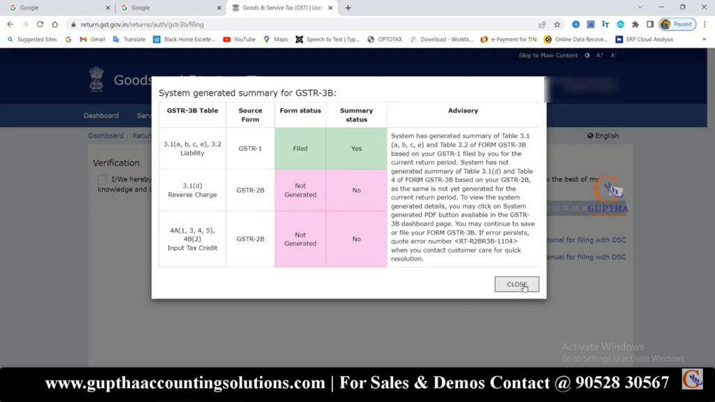 How to file GSTR 3B nil returns in Telugu 14