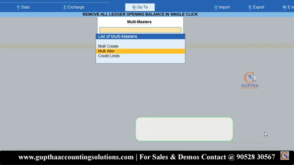 How to make All Ledgers Opening Balances to Zero in Tally Prime in Telugu 11