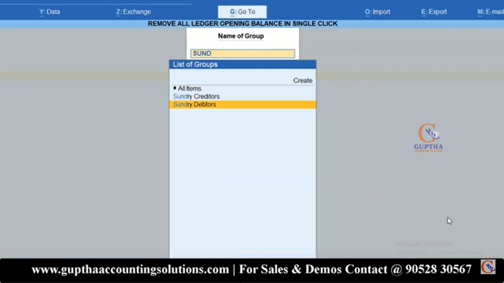 How to make All Ledgers Opening Balances to Zero in Tally Prime in Telugu 12