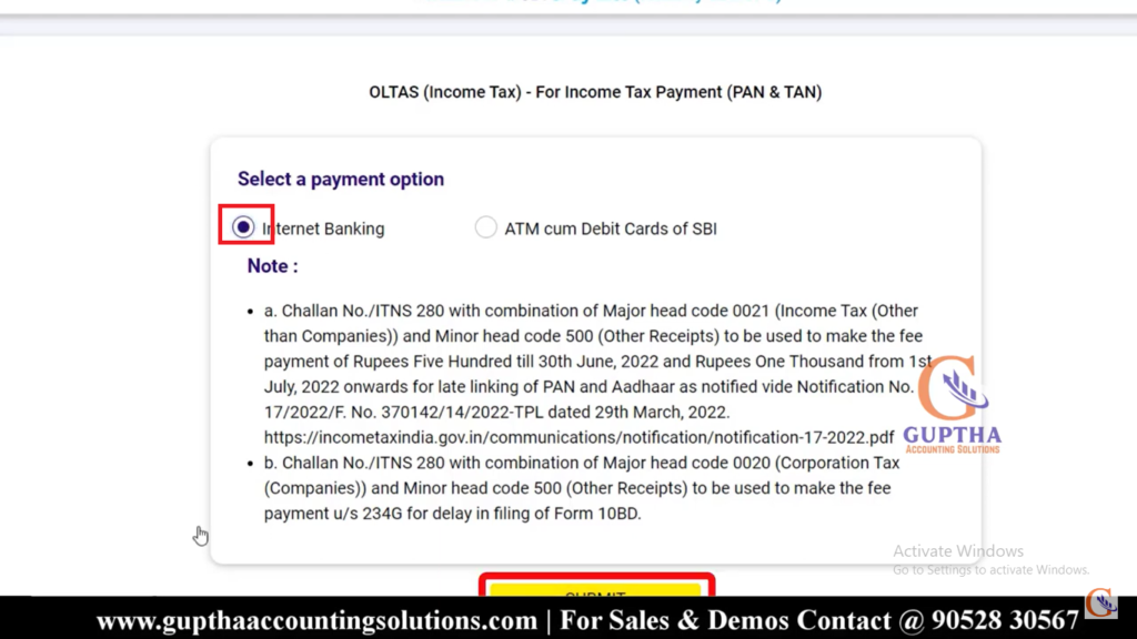 How to pay Advance tax challan online in Telugu 14