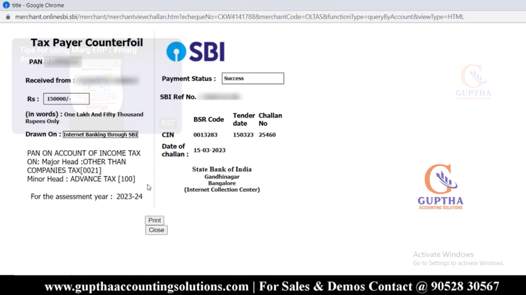 How to pay Advance tax challan online in Telugu 25