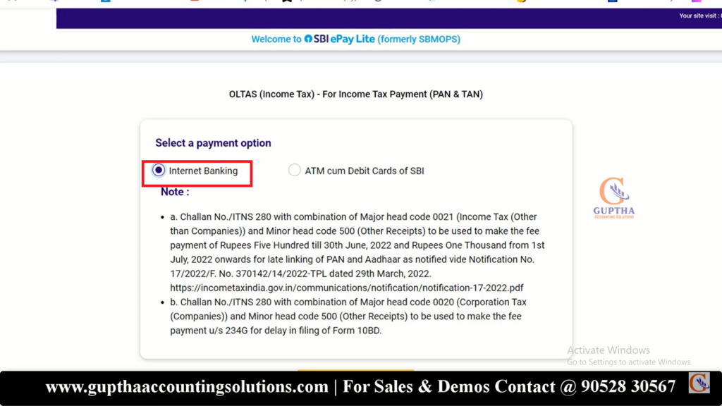 How to pay TDS Challan through online in Telugu 13