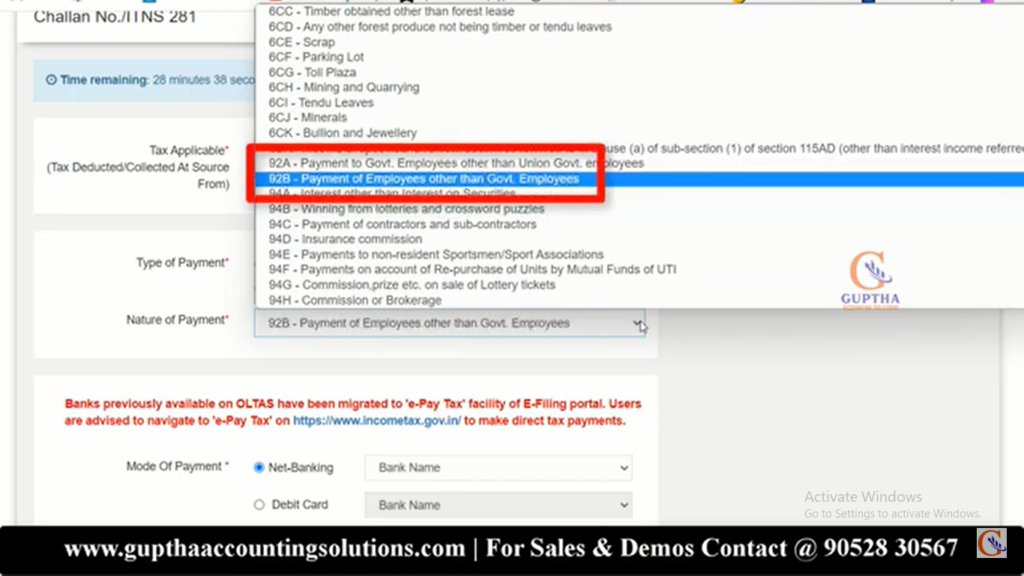 How to pay TDS Challan through online in Telugu 6