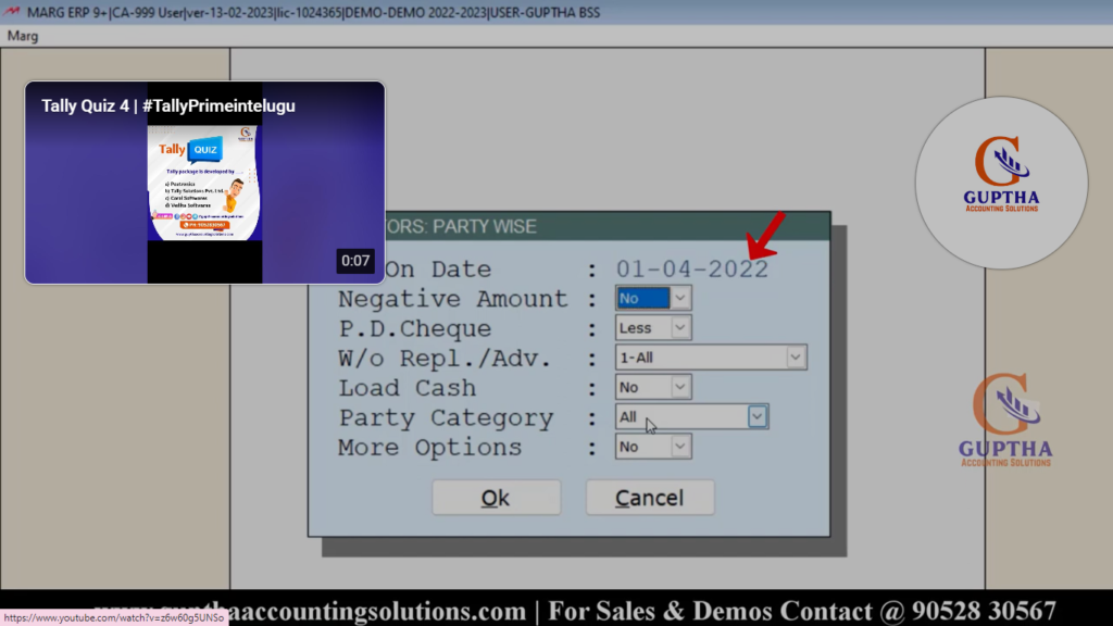 How to Enter Ledger Opening Balance in Marg ERP in Telugu 19