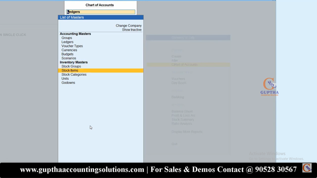 How to make All Items Stock Opening Quantity to Zero in Tally Prime in Telugu 2