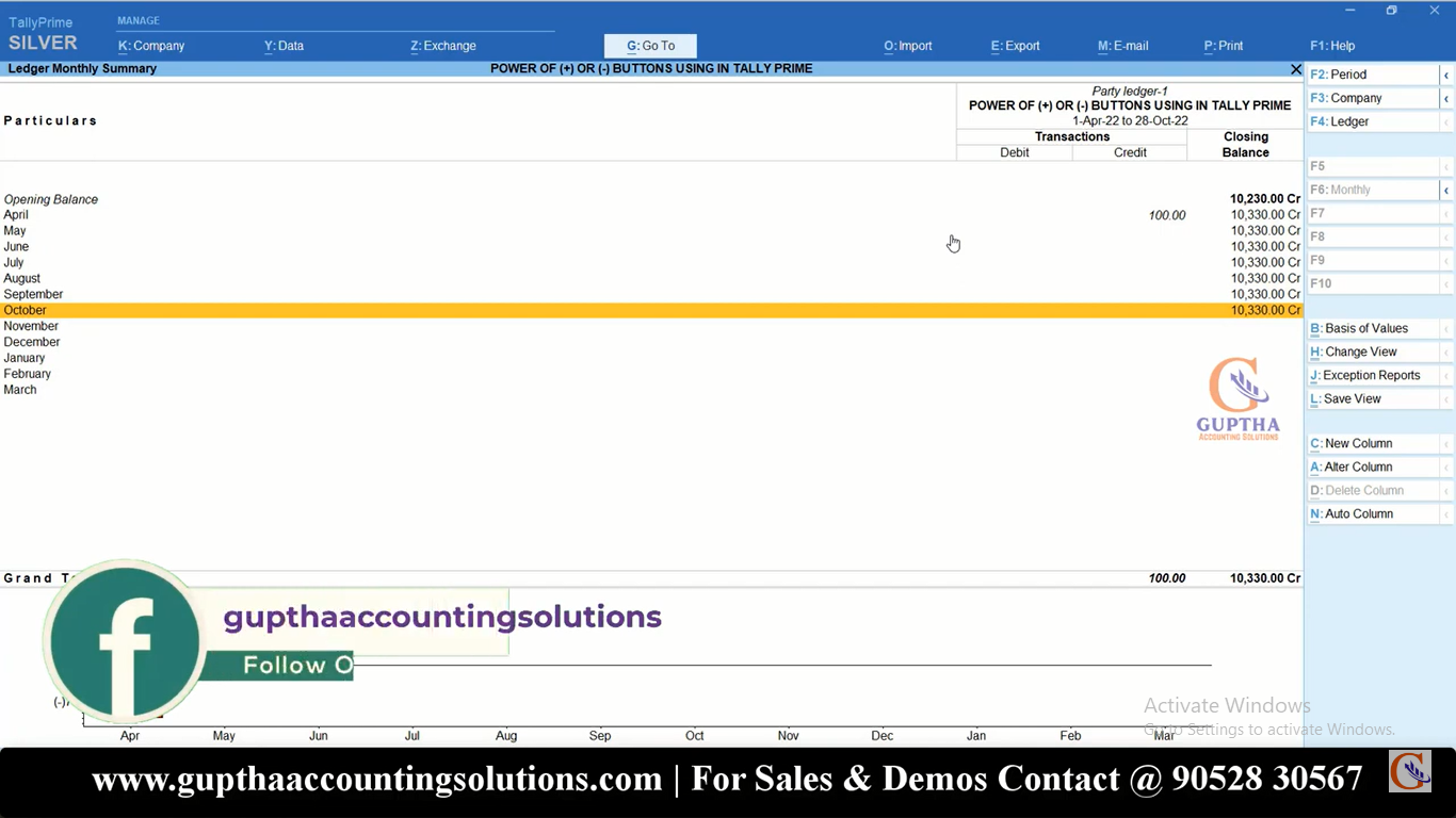 How to use Plus (+), Minus(-) Shortcuts in Tally Prime in Telugu ...