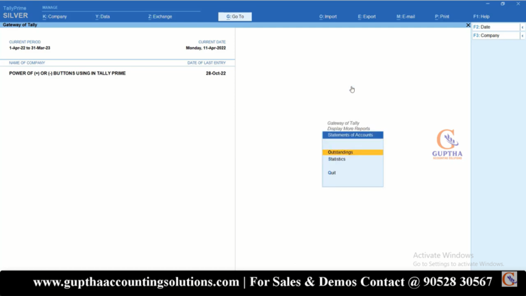 How to use Plus (+), Minus(-) Shortcuts in Tally Prime in Telugu ...